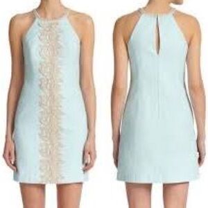 Lilly Pulitzer Blue Lace Trim Dress
